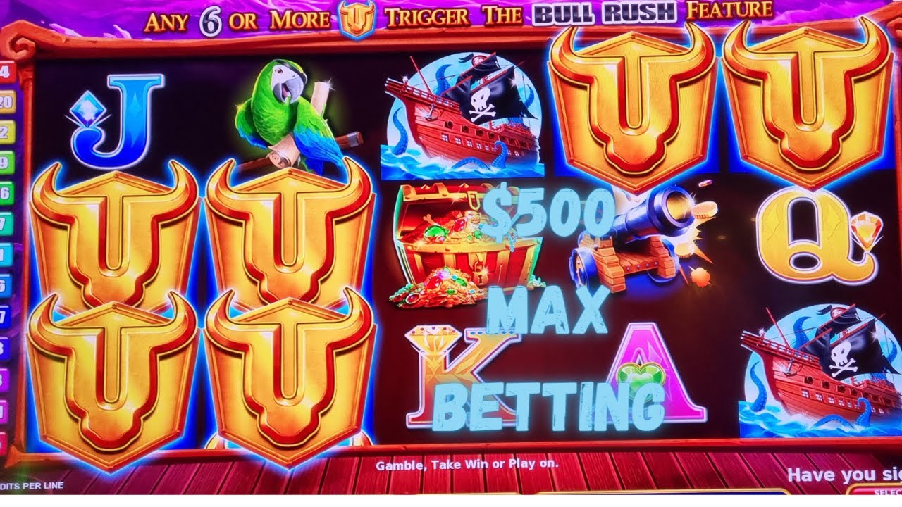 Max Betting Every Denomination on Bull Rush.