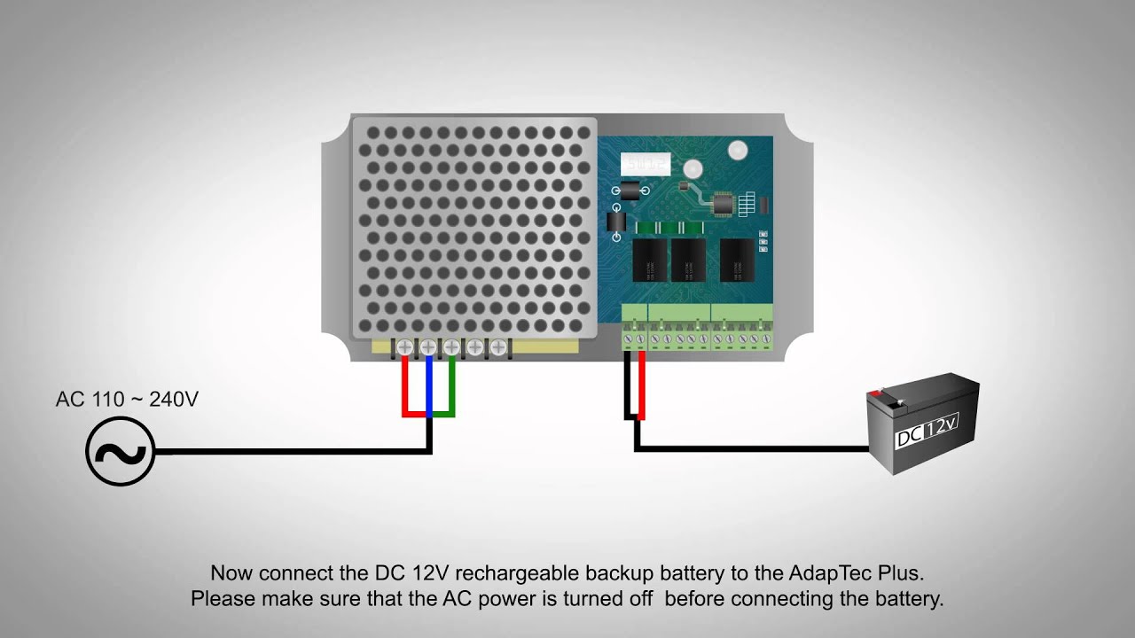 FingerTec AdapTec Plus Installation Guide I (Connecting to AC power & battery)