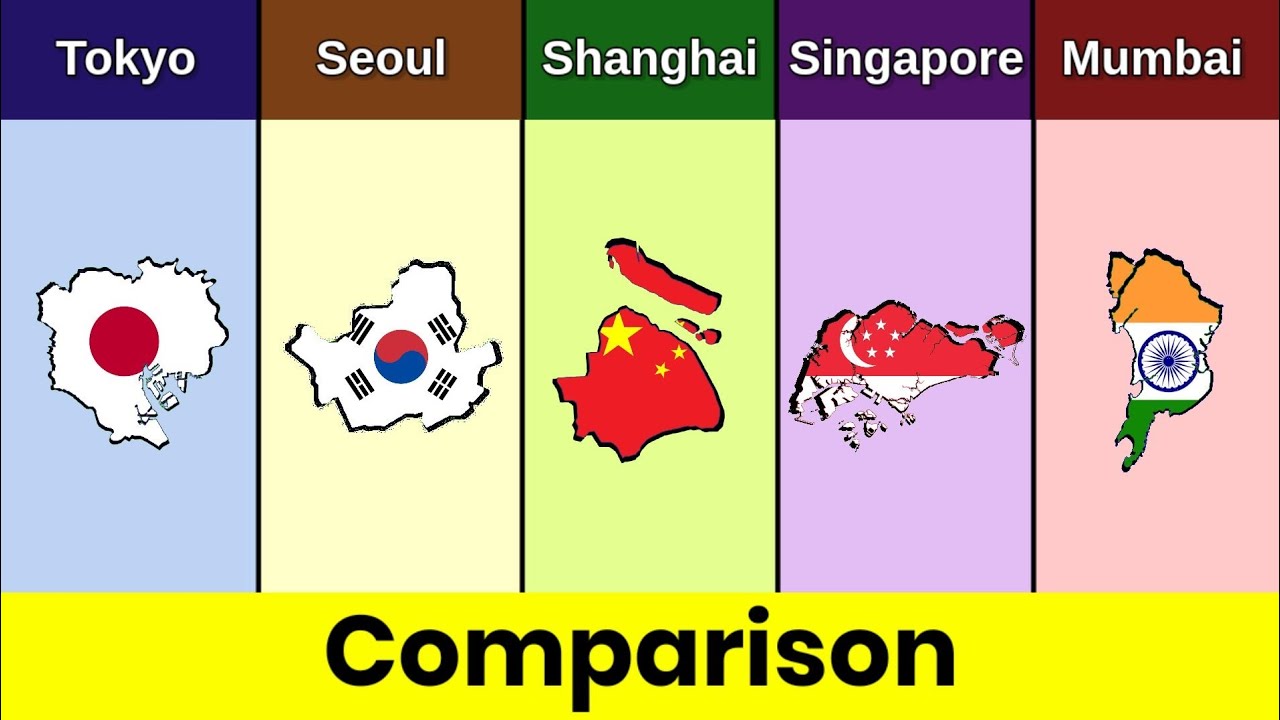 Tokyo vs Seoul vs Shanghai vs Singapore vs Mumbai | Asian City  Comparison | Data Duck 2.o