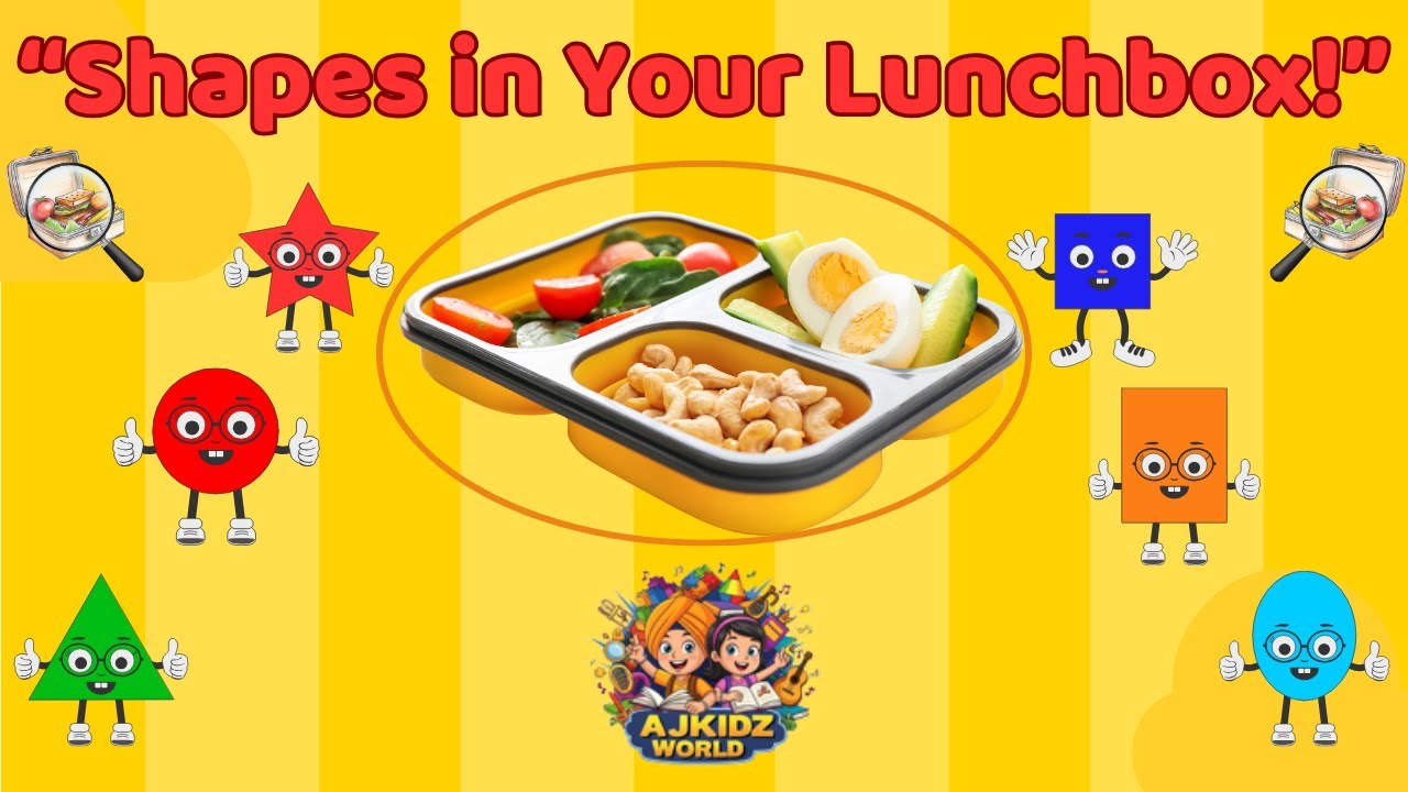 Shapes in Your Lunchbox!🍪🍕 🥪🔍 A Shape Hunt Adventure for Kids | Learn Basic Shapes 🌈