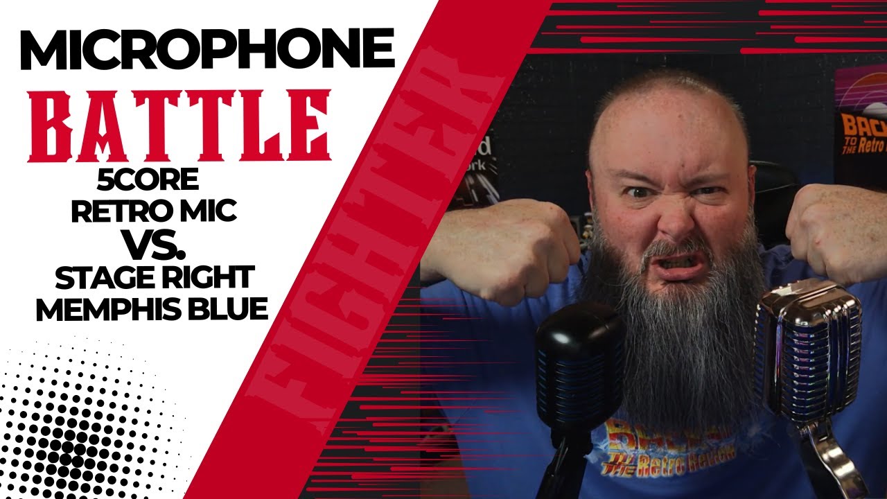 Retro Microphone Battle. 5core Retro Mic Vs. Stage Right Memphis Blue.