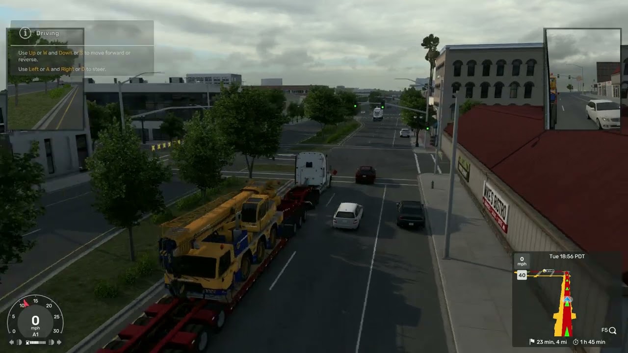 American Truck Simulator #51Barstow-Bakersfield All Terrain Crane (No music, chill driving)