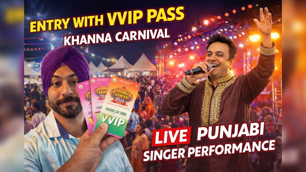 VVIP Entry😍 .Live Punjabi Singer Show.Khanna Carnival