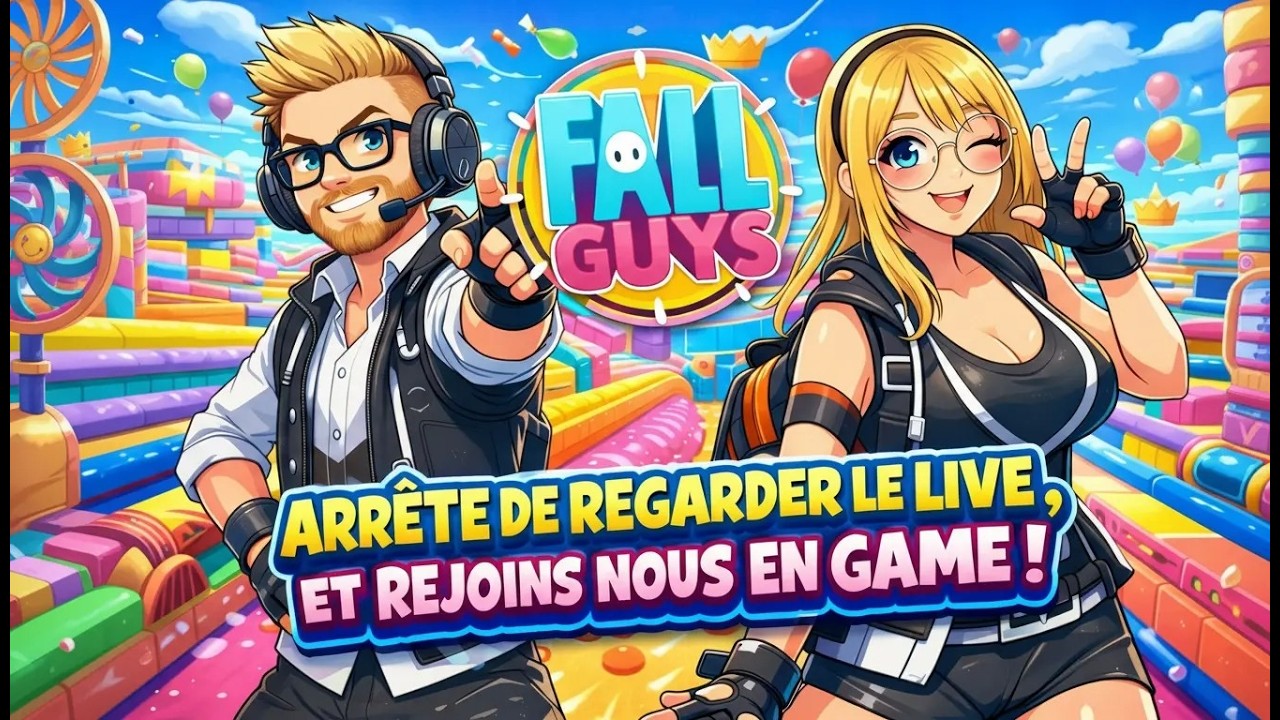 Fall Guys 🎉 (🎮 CROSSPLAY) - MULTI 🚻 - Ne passe pas la soirée seul 🙁 ... Viens jouer avec nous 😁 !
