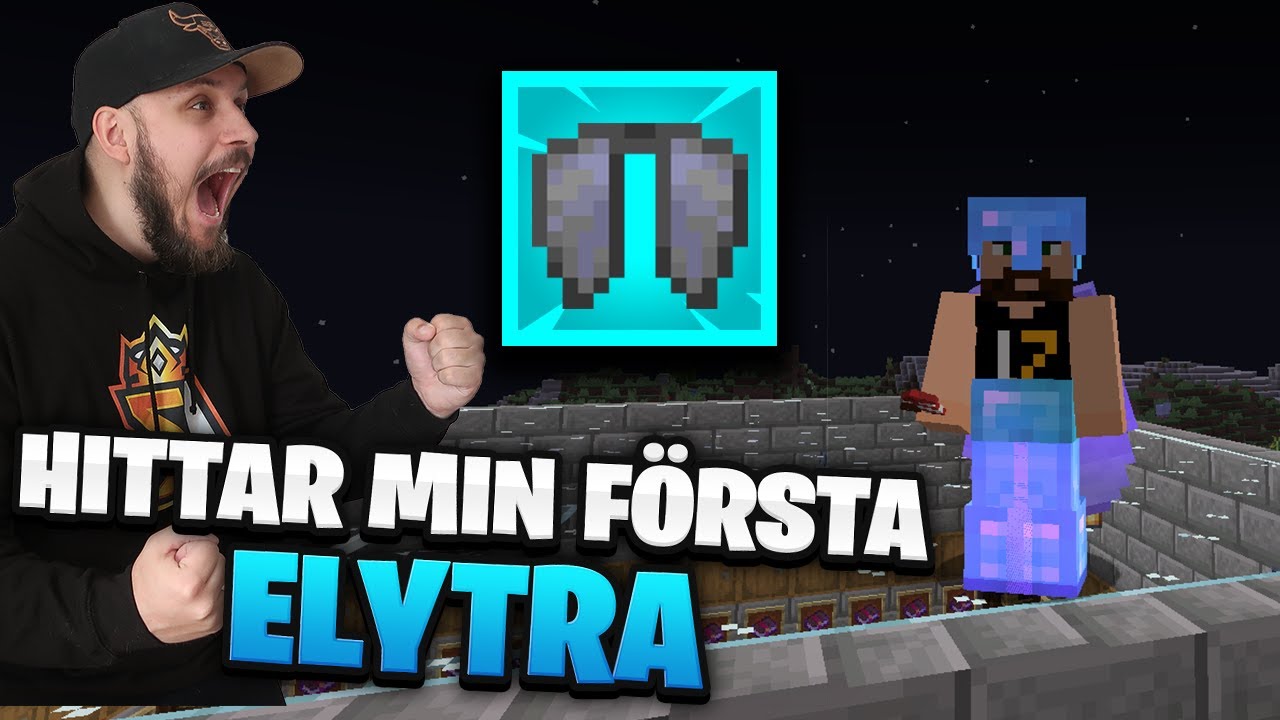 HITTAR MINA FÖRSTA ELYTRA I MINECRAFT - LETS PLAY AVSNITT 19