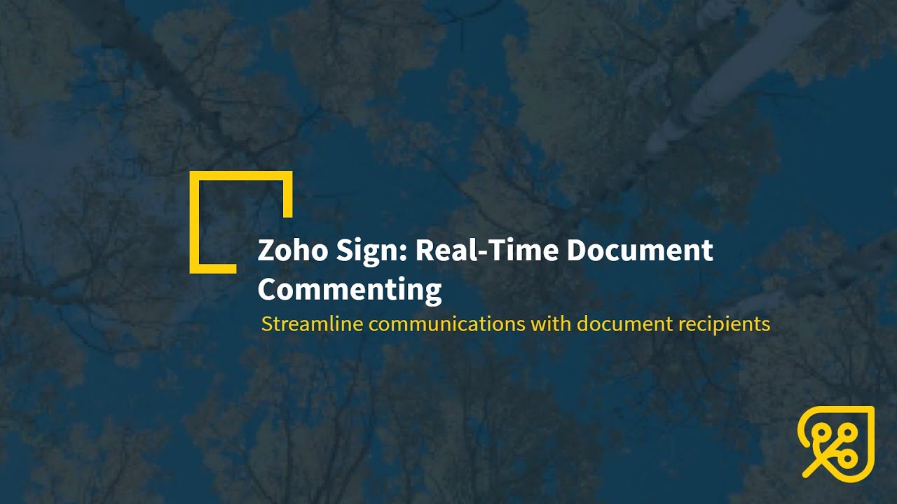 Zoho Sign: Real-Time Document Commenting