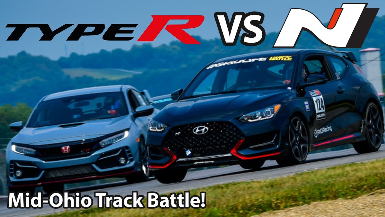 2021 Hyundai Veloster N DCT vs 2021 Honda Civic Type R, Mid-Ohio Track Battle!