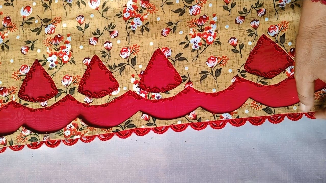 Trendy Daman Design for Suits | Triangle Cutwork & Lace | Latest Pakistani/Indian Suit Designs.