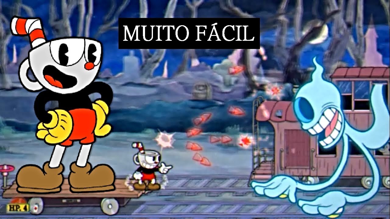 COMO VENCER o TREM FANTASMA no CUPHEAD RÁPIDO e SEM DIFICULDADES! (FÚRIA NA FERROVIA)
