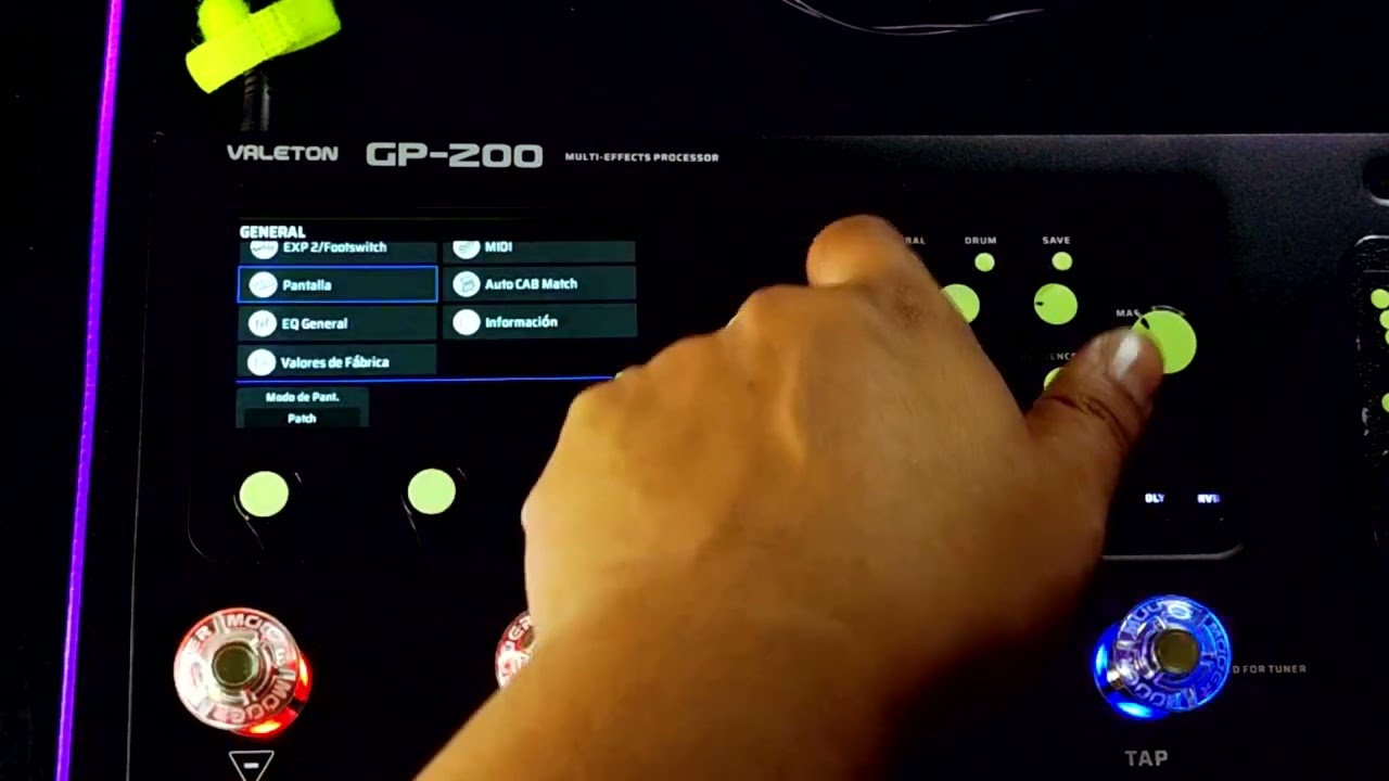 Valeton GP - 200 - Modos de Pantalla