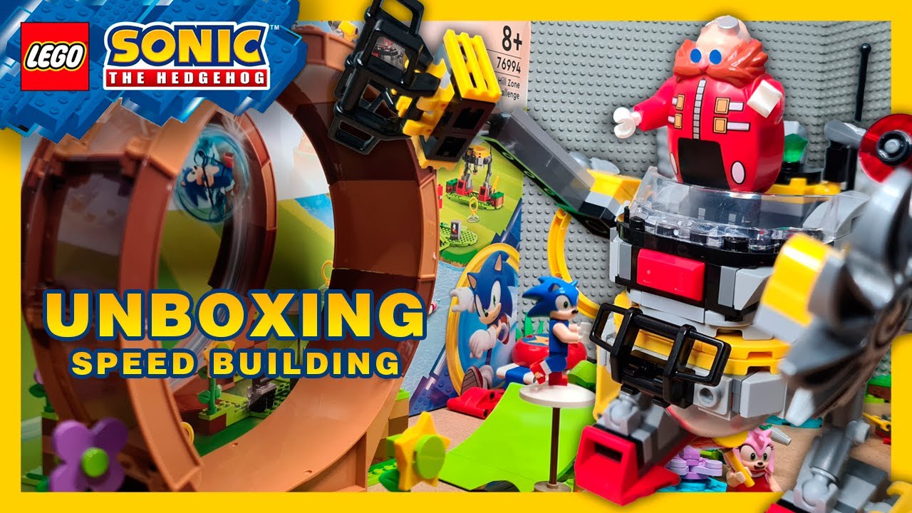 LEGO Sonic's Green Hill Zone Loop Challenge (76994) Unboxing, Speed Building and Review 2023 ASMR