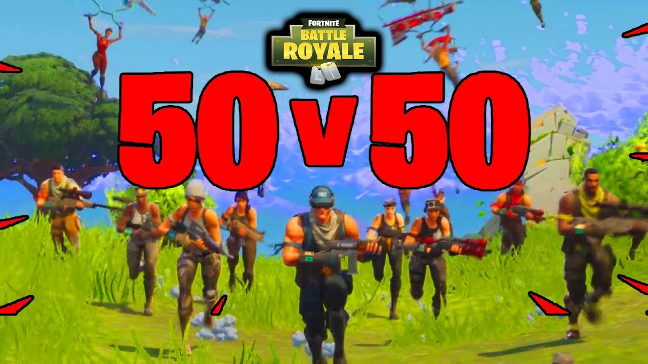 *NEW* FORTNITE GAMEMODE 50v50 HUGE EPIC BATTLES! - FORTNITE BATTLE ROYALE!