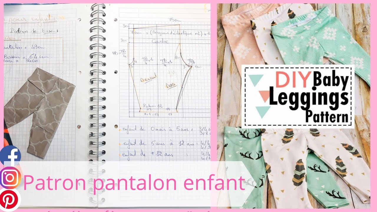 Patron Pantalon pour enfant - tout age 😍😍