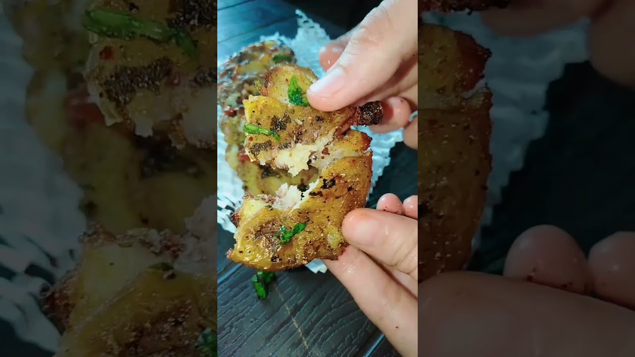 Crispy Smashed potatoes easy recipe #shorts #youtubeshorts #ytshortsindia #potato #smashed #crispy