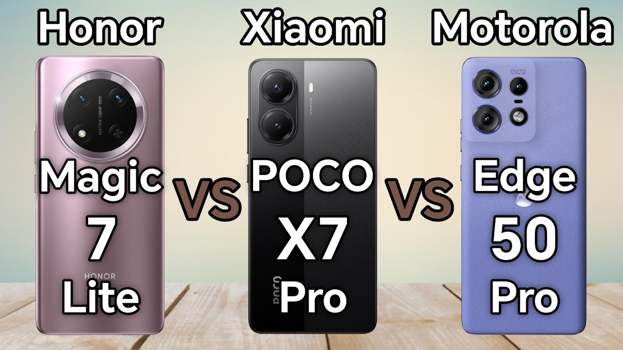 Motorola Edge 50 Pro vs POCO X7 Pro vs Honor Magic7 Lite