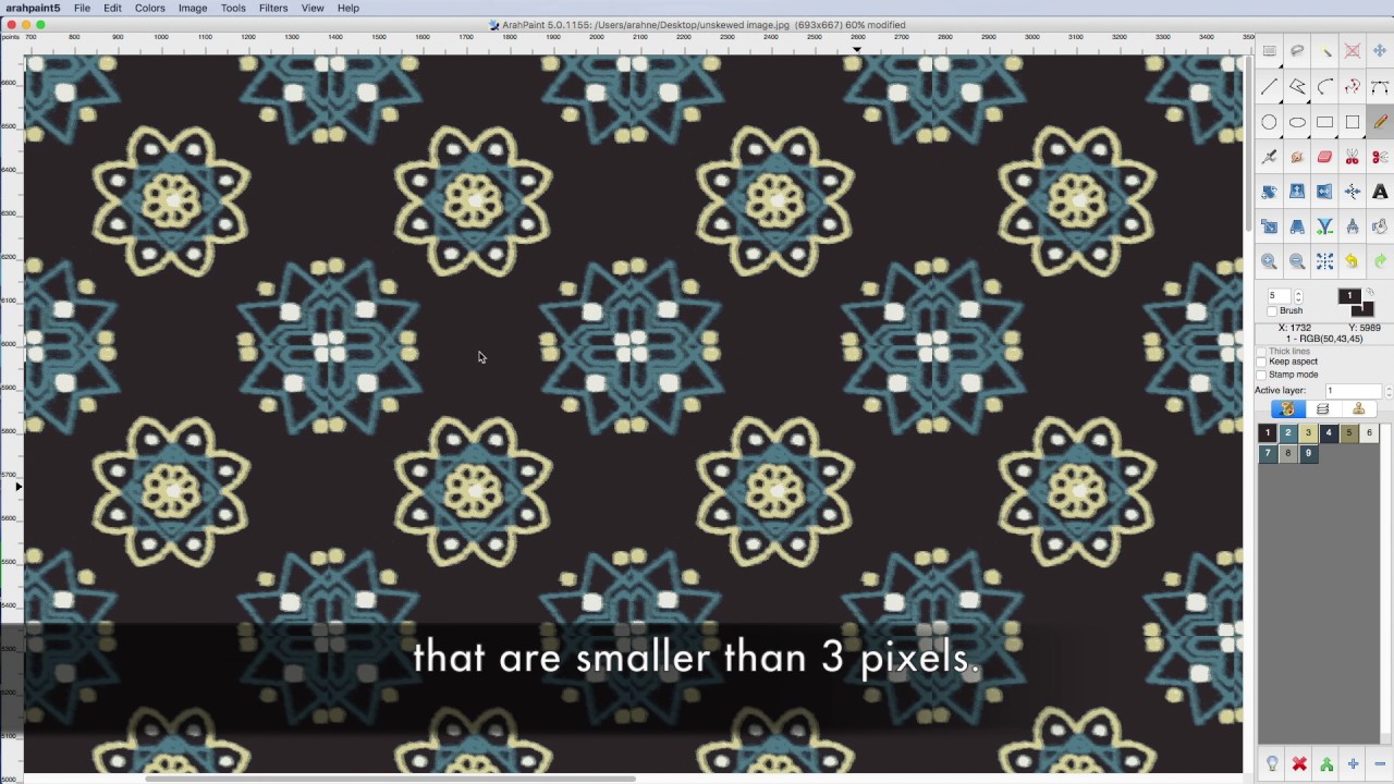 ArahPaint - Create a seamless repeat from the photographed or scanned fabric