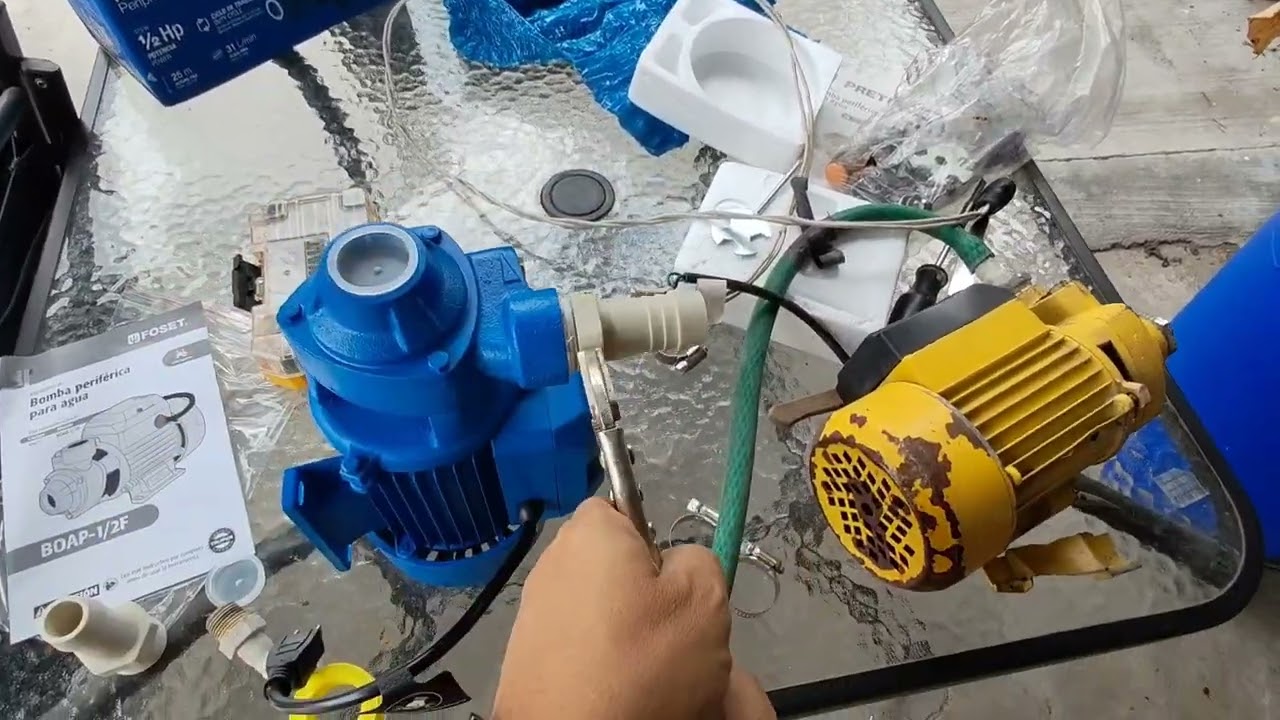 Unboxing y conexión de BOMBA DE AGUA FOSET  de 1/2 a manguera