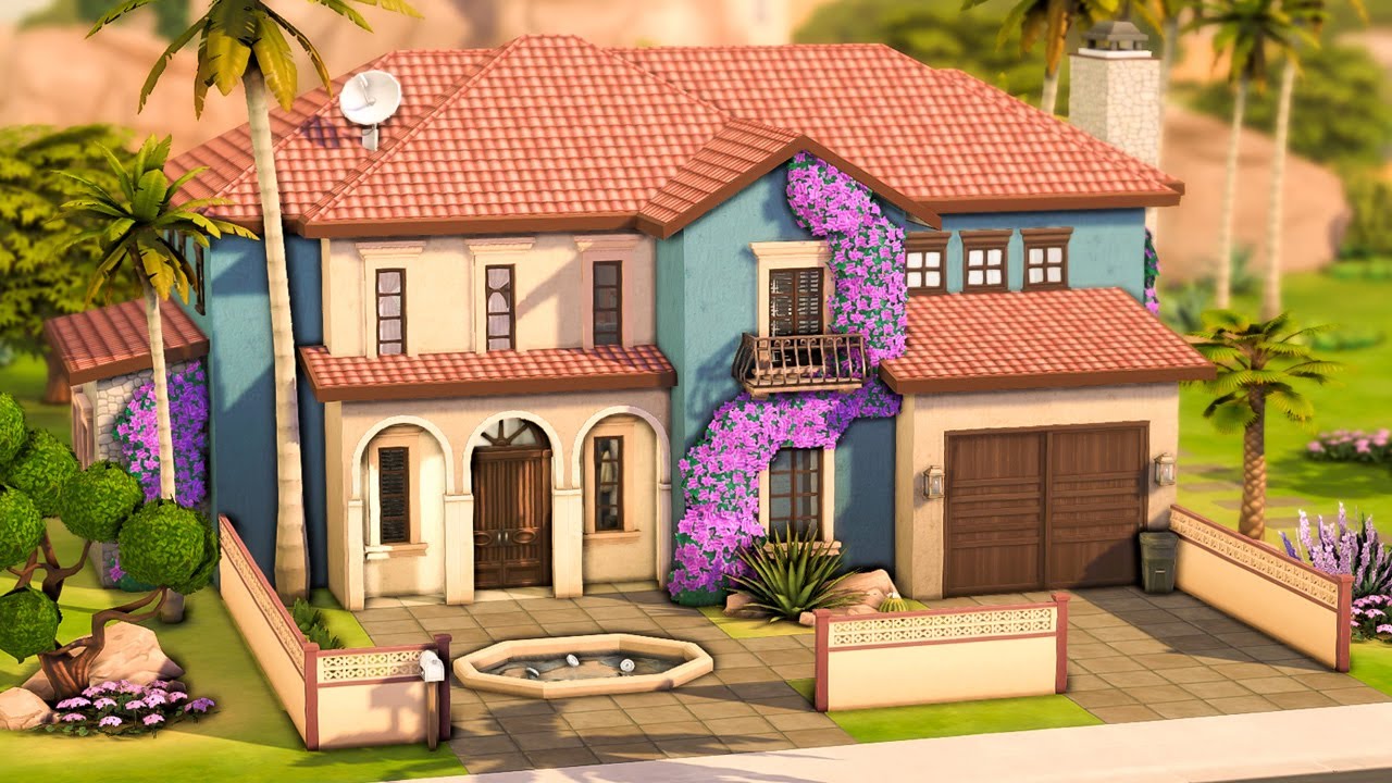 Mediterranean Family Home 🍇 The Sims 4 Speed Build || Save File