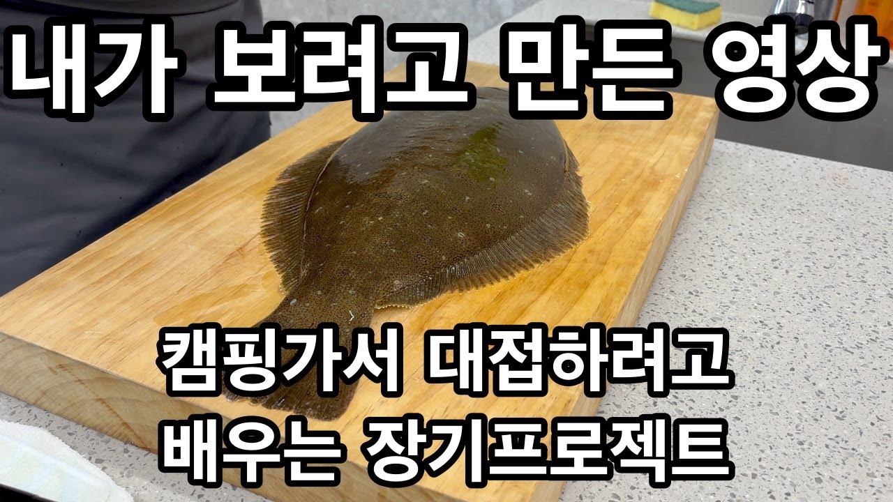 광어 오로시 / 광어 회뜨기 / 광어 사시미 초보 / 캠핑요리 / 회뜨는 방법 / 아라이