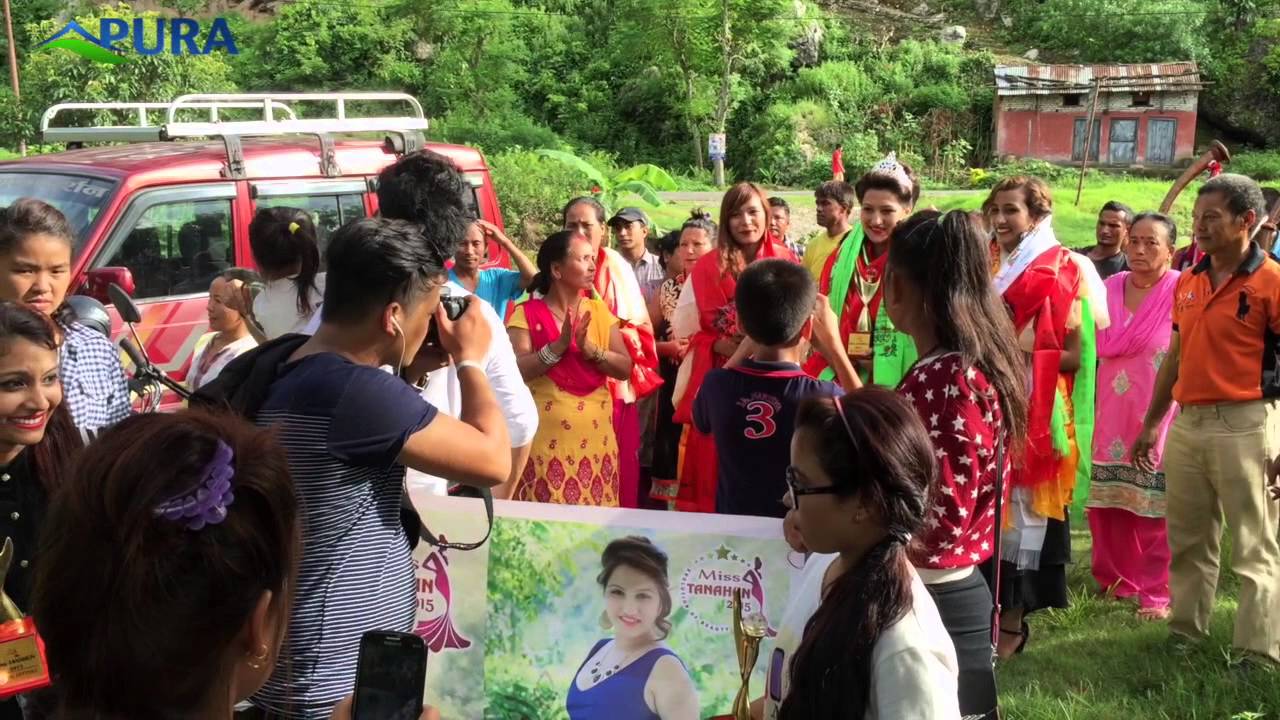 Miss Tanahun 2015    Miss Suzana Shrestha with 1st & 2nd runner up in Ryaali