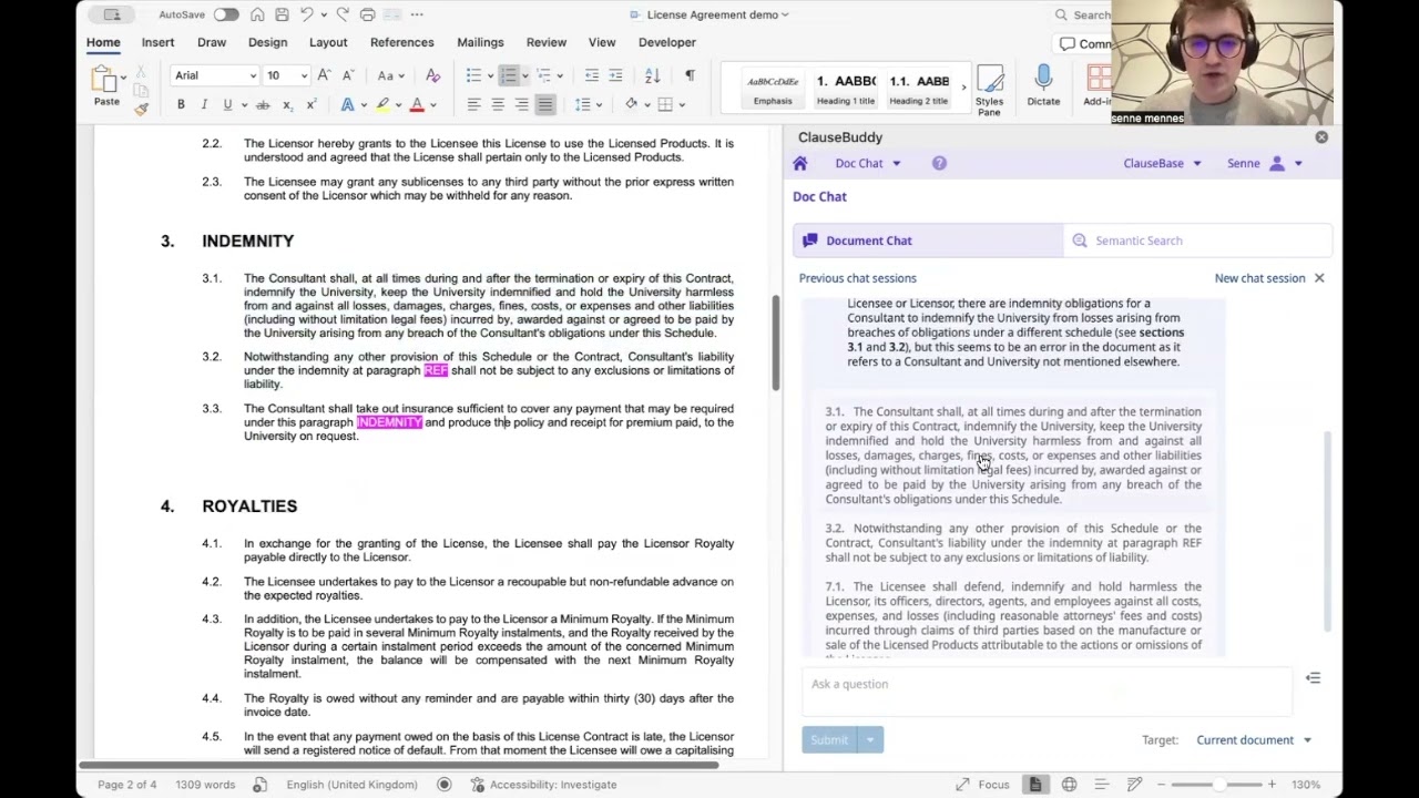 AL TV Walk Through: ClauseBuddy - AI Contract Drafting System + More