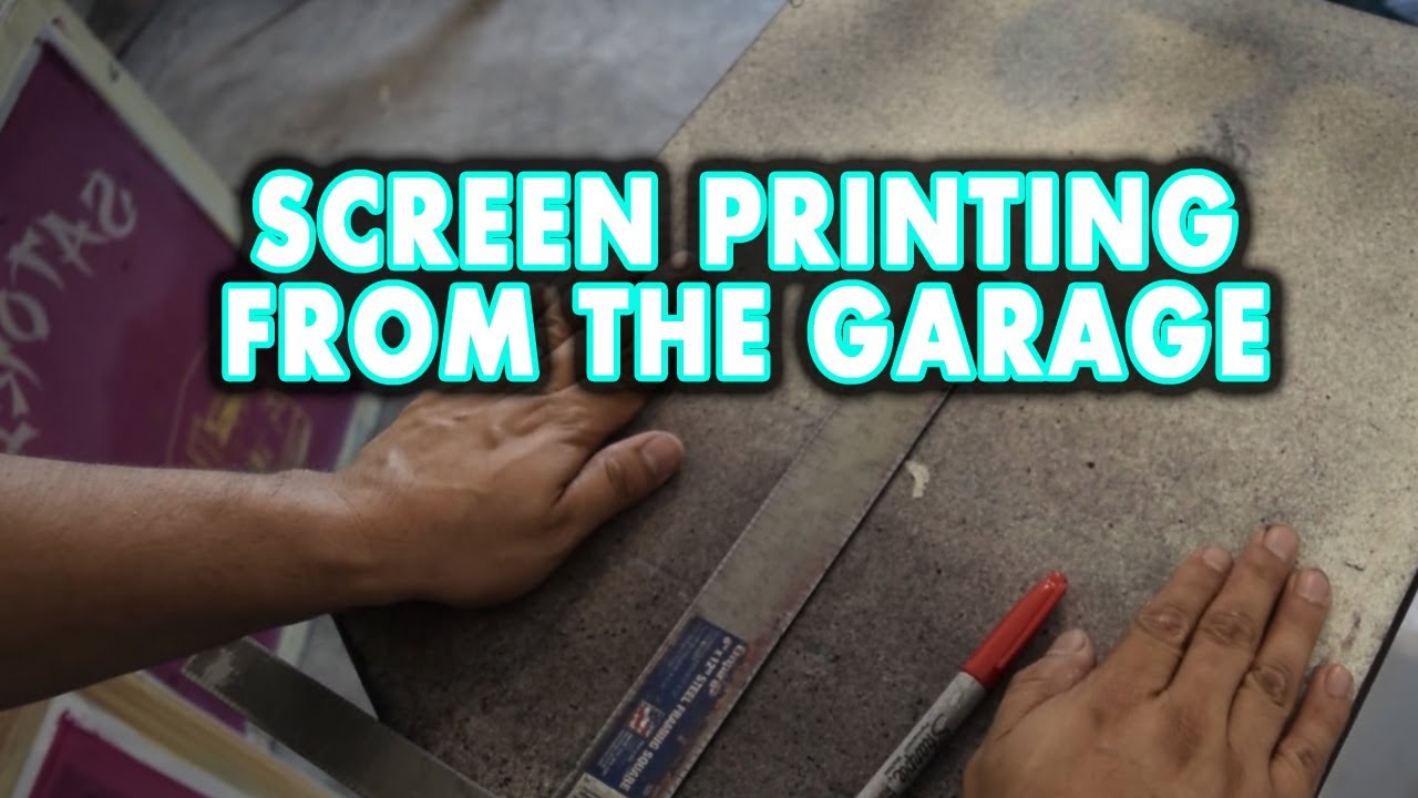 Just here screen printing from my garage..