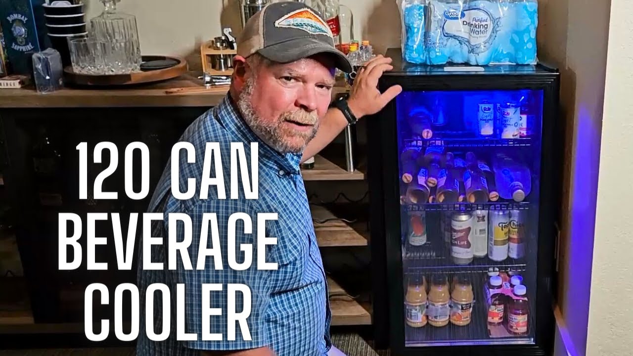 120 Can Mini Fridge w/Glass Door