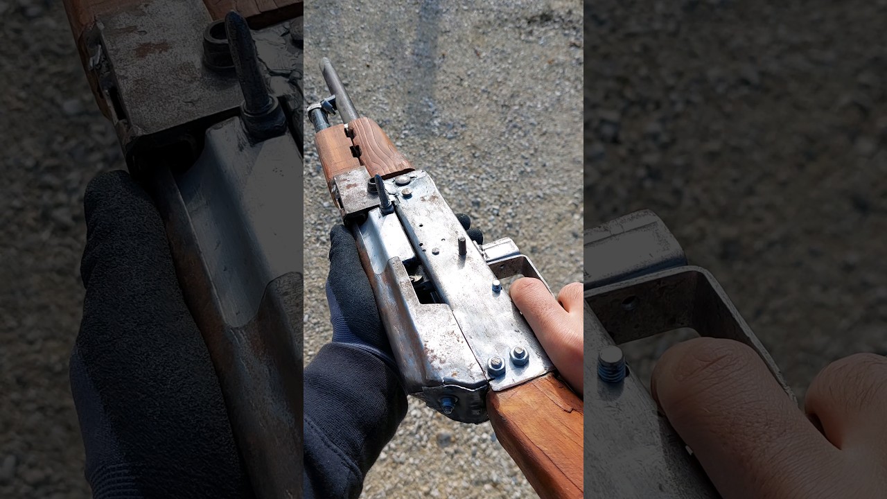 Self Made AK-47 1947 Model From Scrap Metal (Not Working..)