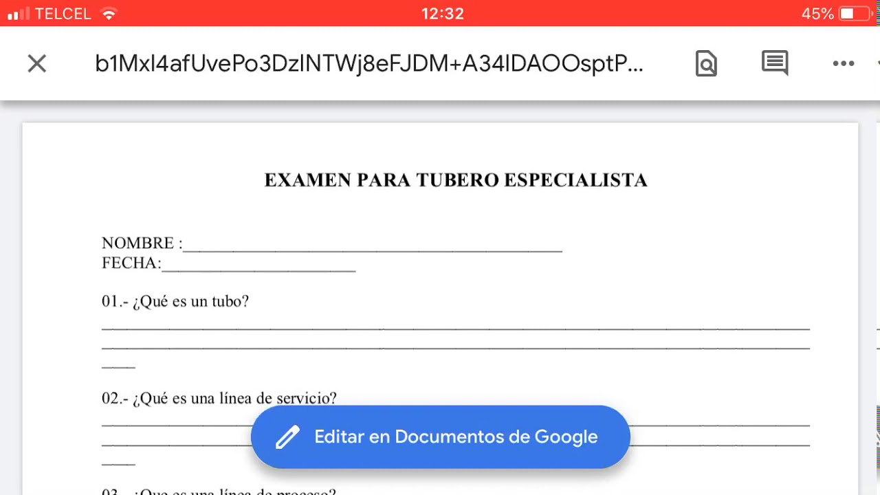 Preguntas básicas examen tubero especialista👍👍👍😎😎