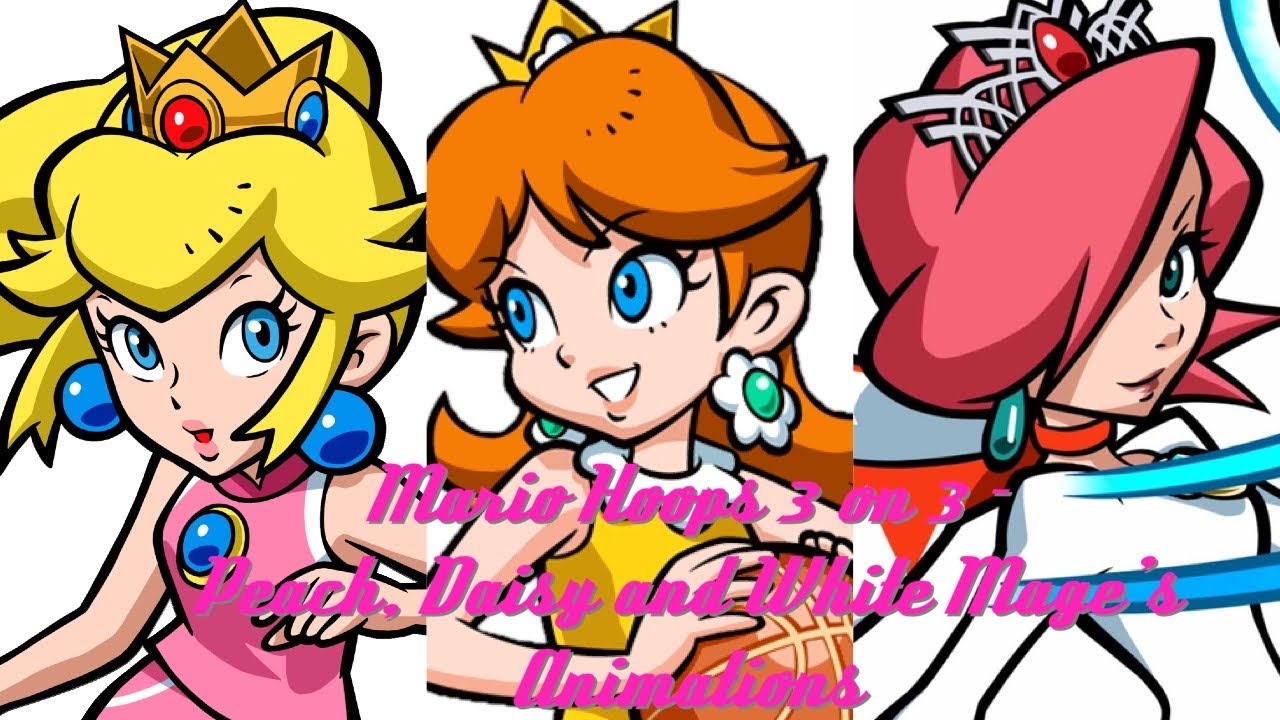 Mario Hoops 3 on 3 - Peach, Daisy and White Mage's Animations