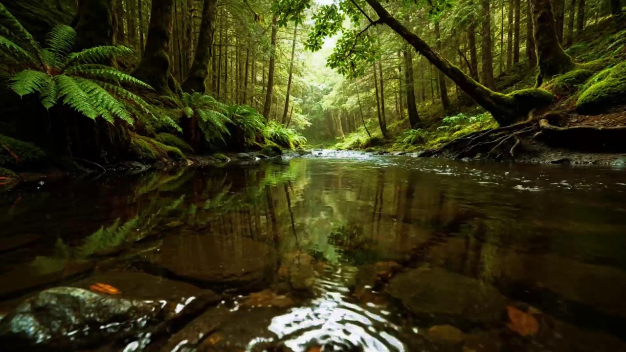 Forest Stream Sounds And Birdsong For Deep Sleep | 8 Hours Natural White Noise