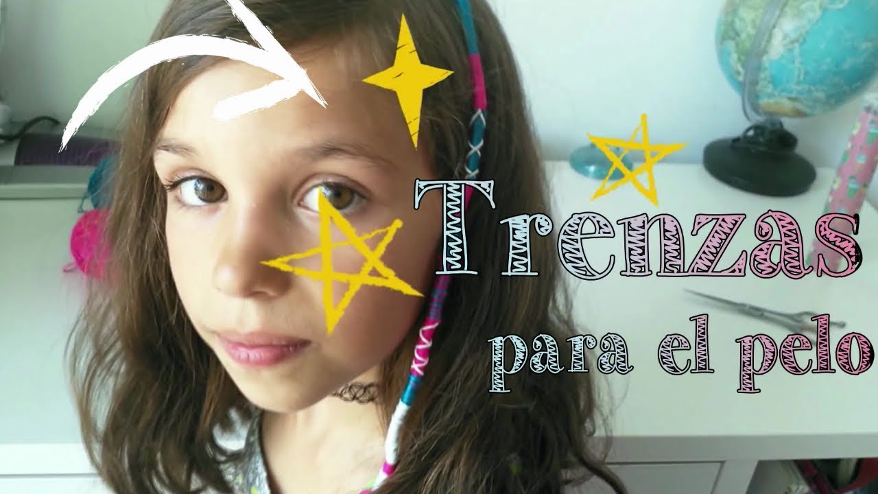 DIY Trenzas de hilos de colores para el pelo