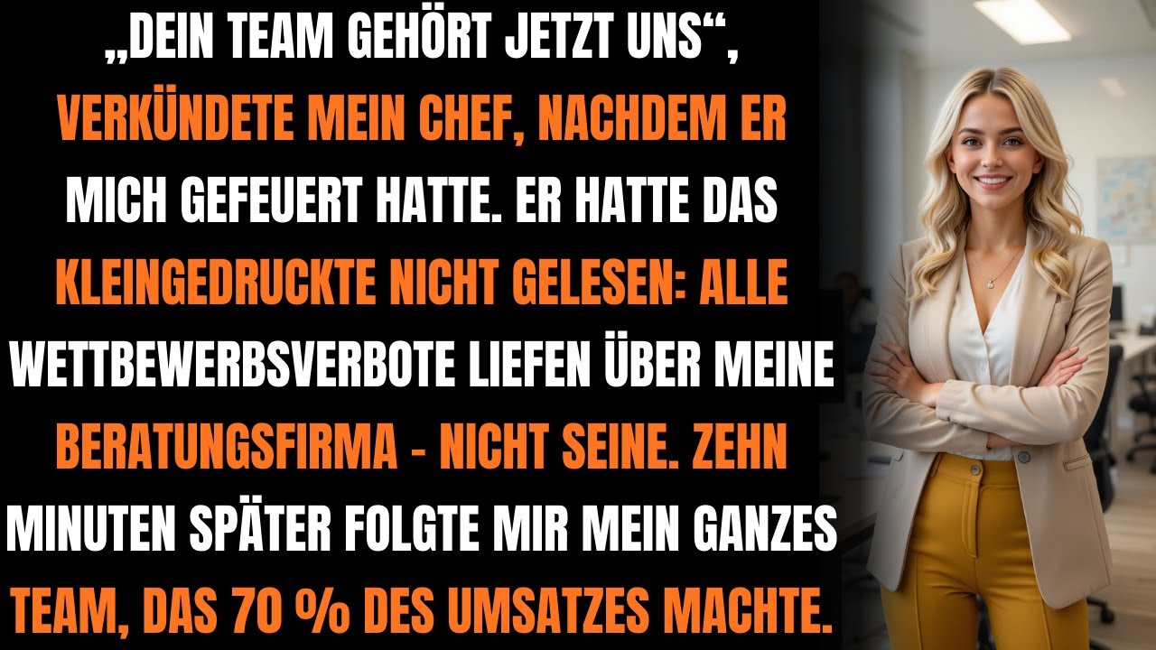 1️⃣ „Mein Chef feuerte mich – und verlor 70 % des Umsatzes 😈“