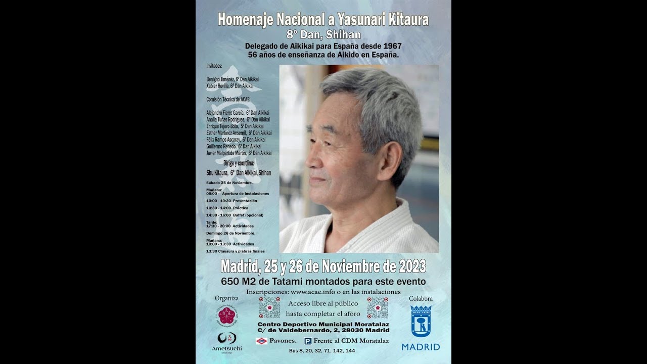 Algunos momentos de la práctica en el Homenaje Nacional a Yasunari Kitaura Shihan. Noviembre 2023