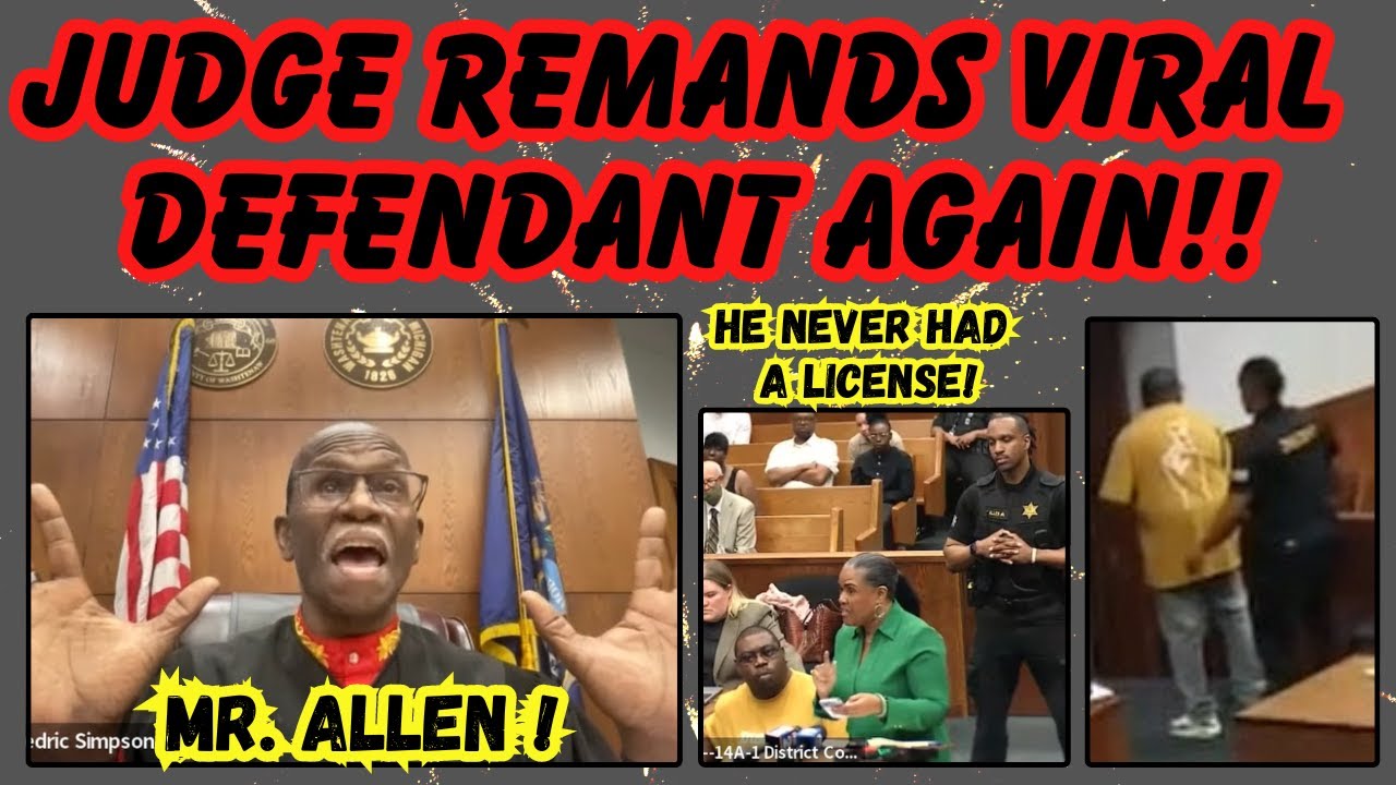JUDGE REMANDS VIRAL DEFENDANT AGAIN! This time the record gets set straight..he NEVER had a license!