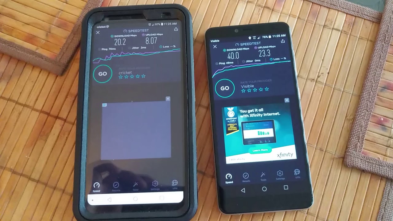 Visible vs cricket speed test battle