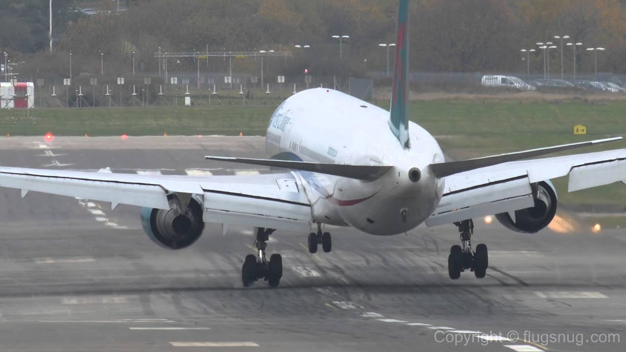 767 rough crosswind landing