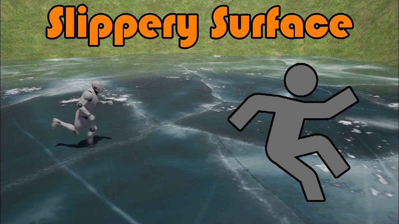 How To Make A Slippery Surface | Ice Example - Unreal Engine 4 Tutorial