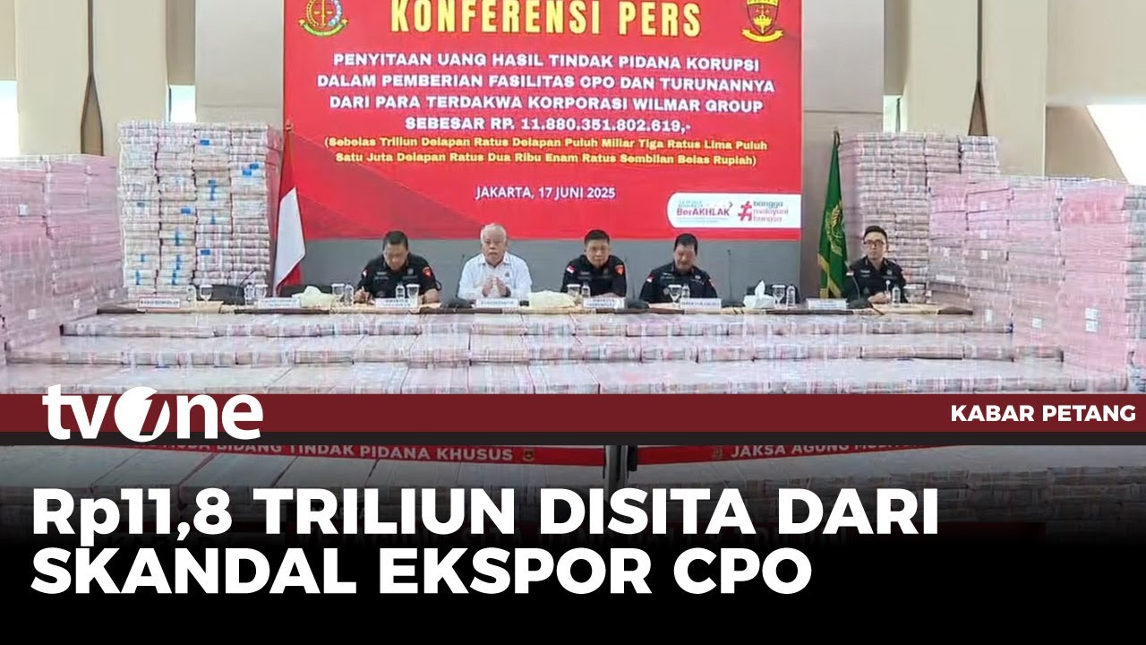Penampakan Tumpukan Uang Rp11,8 Triliun Dalam Kasus Korupsi CPO | Kabar Petang tvOne