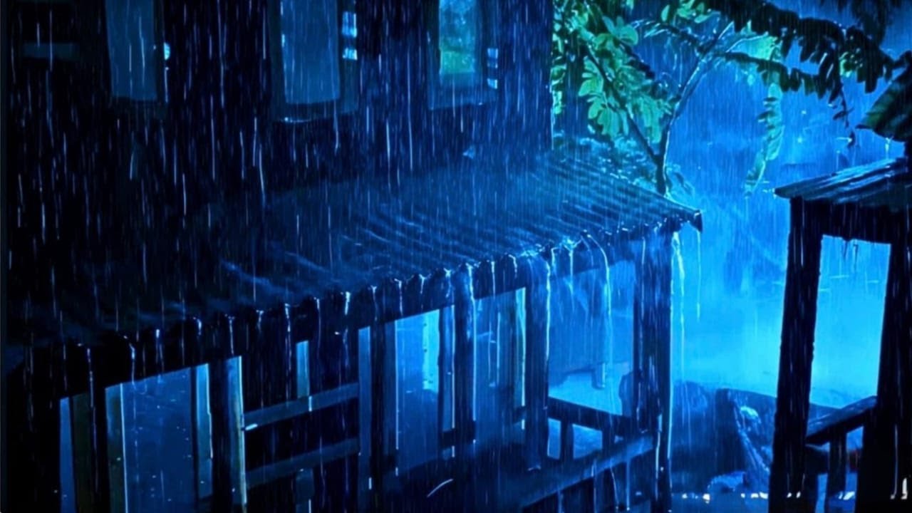 Continuous Rain & Thunder (Black Screen)