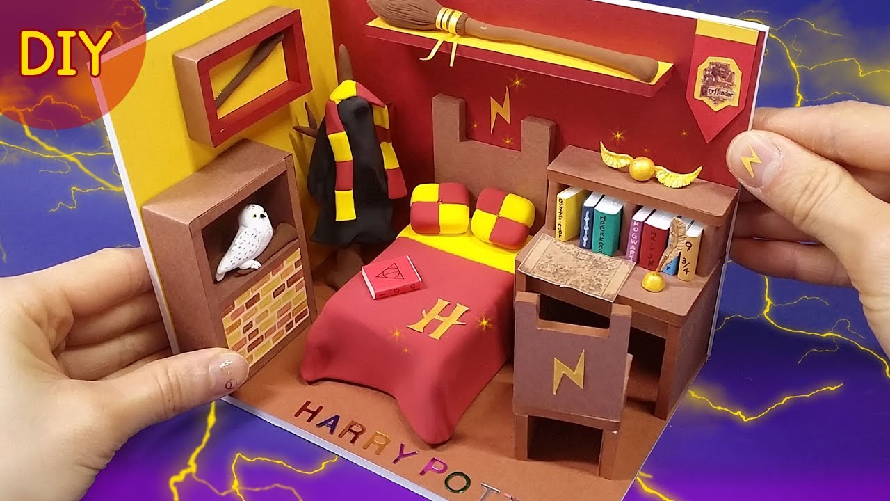 [Diy miniature Harry Potter room] 해리포터 소품들이 한가득!! 미니어쳐 해리포터 방을 만들어 봅시다