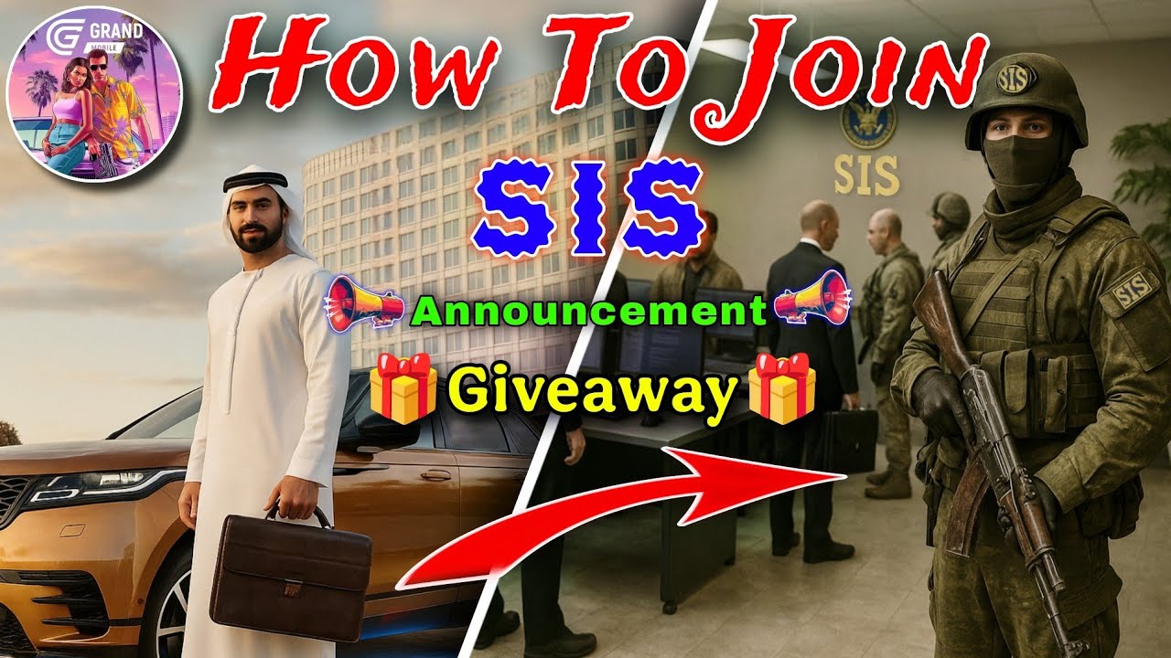 How To Join SIS 🥷 In Grand Mobile RP Life Simulator || Giveaway Announcement Grand Mobile RP