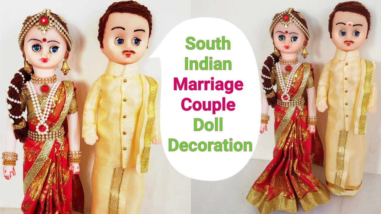 How to Decorate Wedding Dolls/ South Indian Traditional Bridegroom Doll Decoration