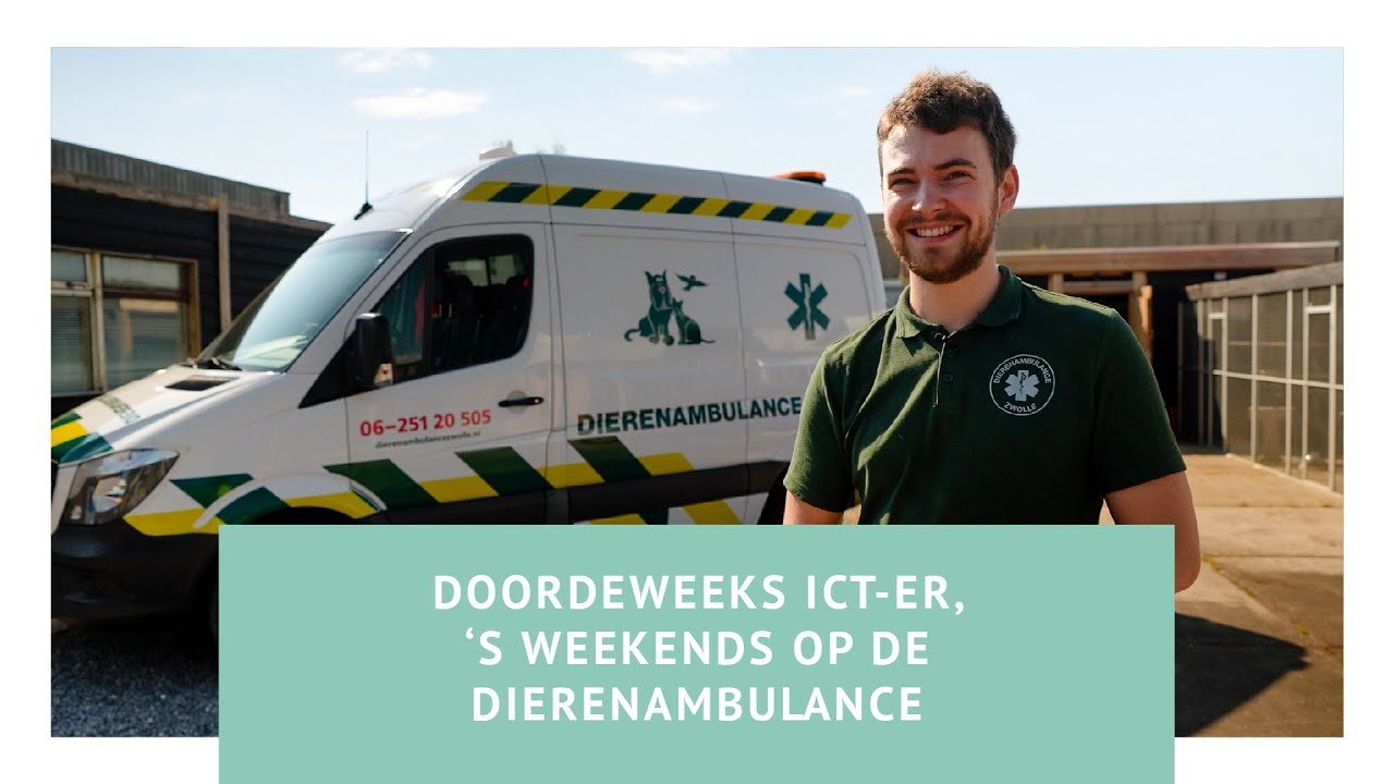 Doordeweeks ICT’er, in het weekend achter het stuur van de Dierenambulance
