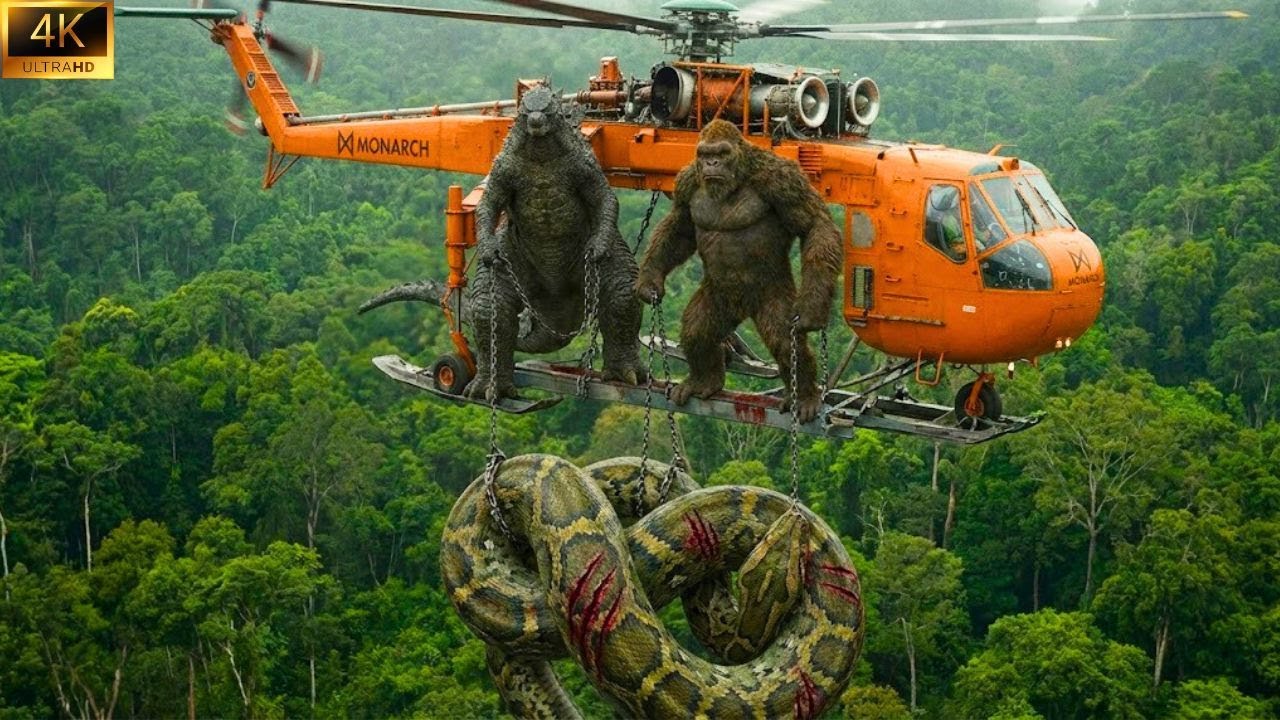 King Kong And Godzilla vs. The Giant Cobra Snake: Epic Battle in the Indian Jungle
