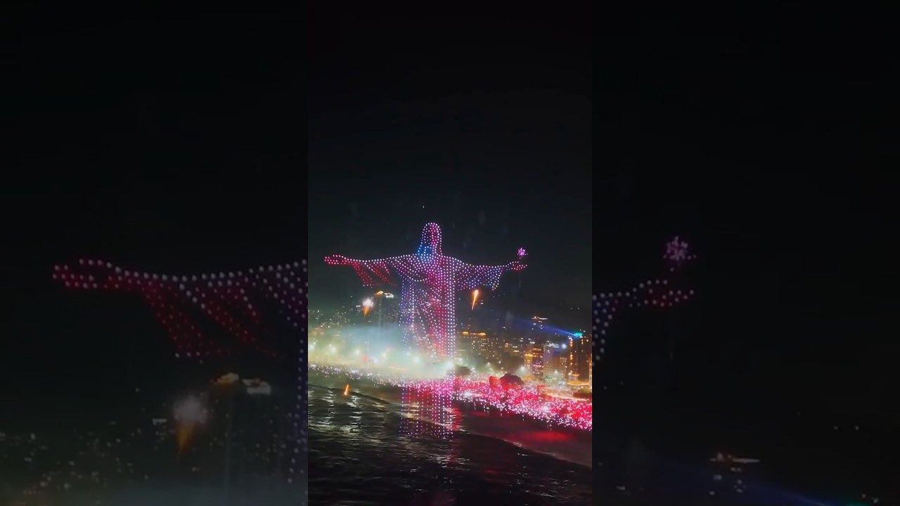 Christ the Redeemer Brasil Drone Show New Years 2026 