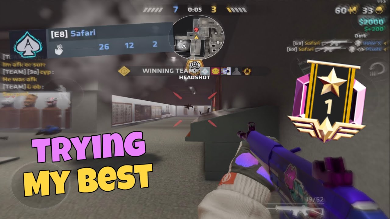 Critical Ops but IM TRYING MY BEST to WIN THIS RANKED GAME 
