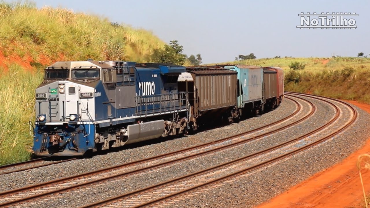 Trens no Entroncamento da Ferrovia Norte-Sul com a Malha Paulista