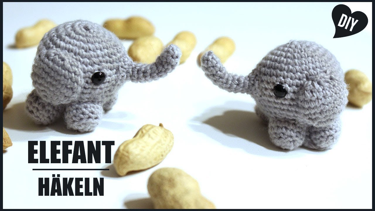 Elefant häkeln | Tiere Häkelanleitung -  Amigurumi DIY by Pfirsichteufel