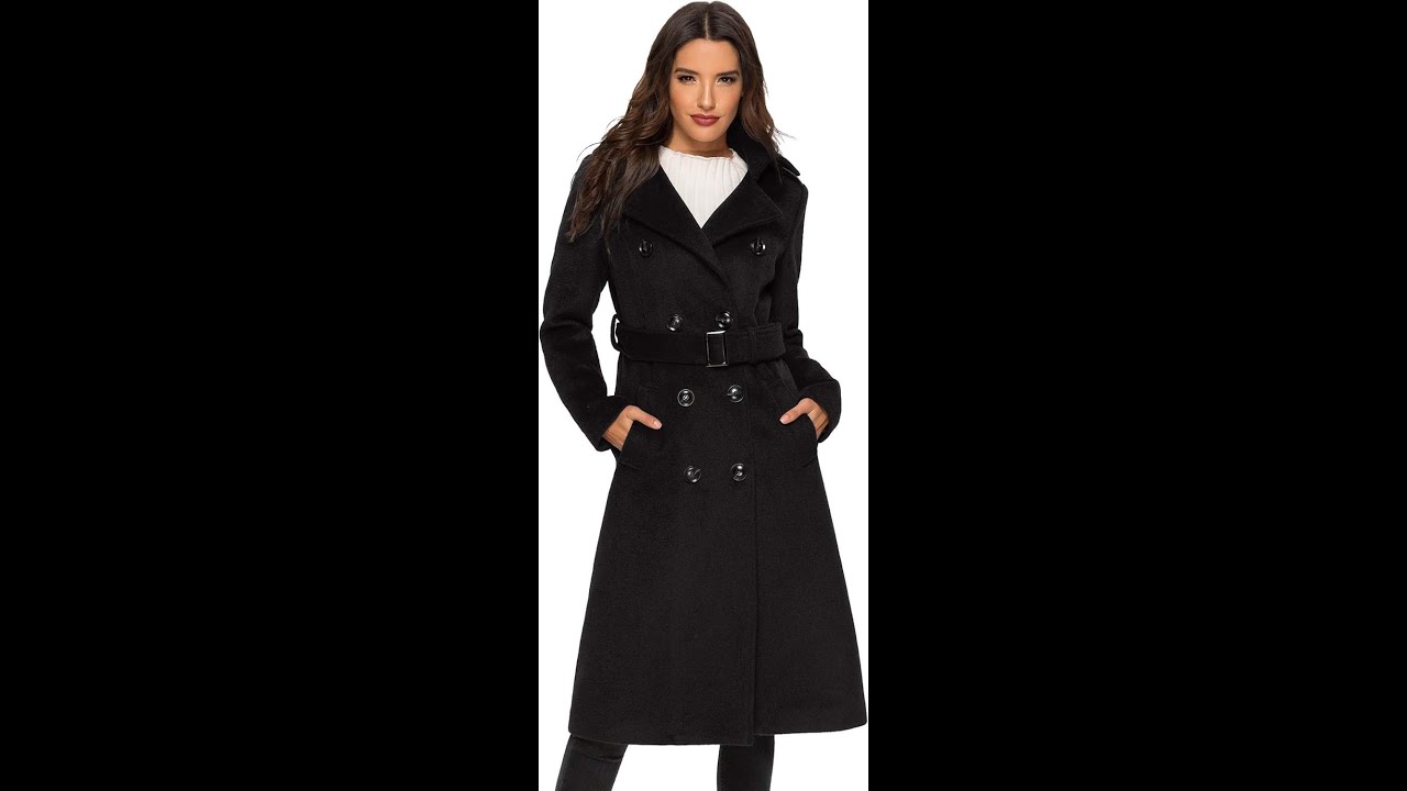 Escalier Womens Long Pea Coat with Belt Review - Pros & Cons - Escalier women's wool coat